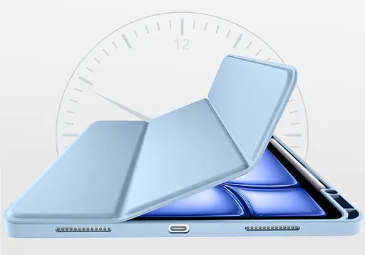 Чехол-книжка CDK для Apple iPad Air 13" M3 2025 экокожа/силикон Smart Case cлот cтилус (017899) white ice - фото 3