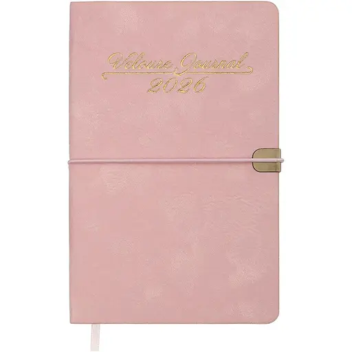 Щотижневик датований Buromax Velour 2026 A5 штучна шкіра рожевий (BM.2710-10)