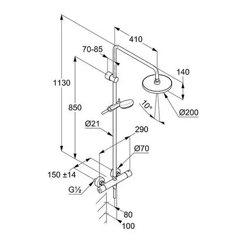 Душова система Kludi Logo 6809405-00 - фото 2