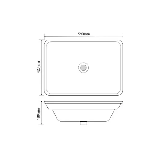 Раковина Mixxus Premium STYLE-1601 з переливом (MP6570) - фото 2