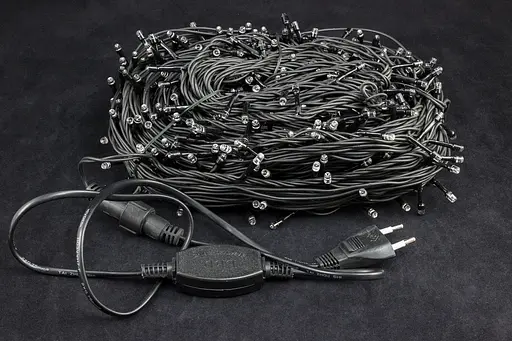 Вулична гірлянда нитка на ялинку 40 метрів Тепле світло 400 LED від мережі новорічна світлодіодна, чорний ПВХ провід, Laplandia (ww.01.6B.400.F+) - фото 2