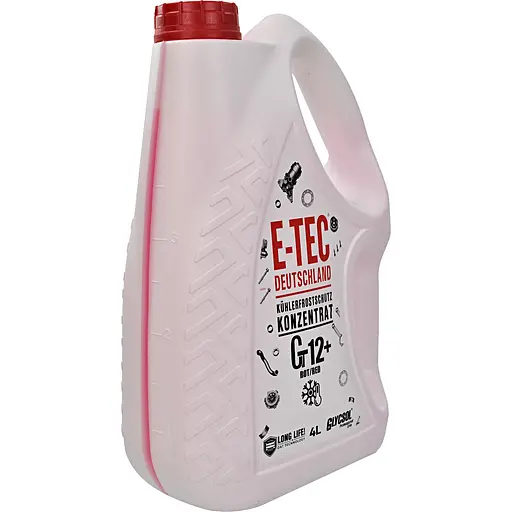 Антифриз E-TEC Gt12+ Glycsol XLC красный 4л - фото 2