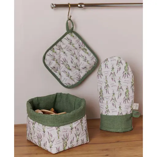 Кошик для хліба Прованс Суцвіття лаванди 14х16х15 см (43205) - фото 3