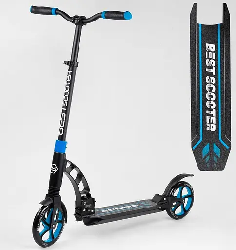 Детский двухколесный самокат Best Scooter 44073 с двумя амортизаторами - фото 4