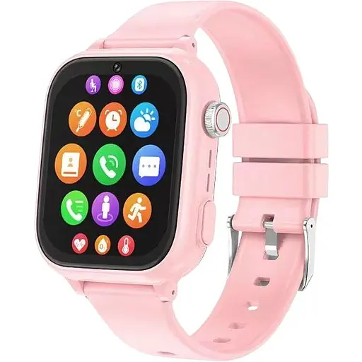 Дитячий розумний смарт-годинник Smart Watch T53 з GPS відеодзвінком прослуховуванням +2 додаткові корпуси Рожевий