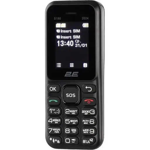 Мобильный телефон 2E S180 DualSim Black UA UCRF