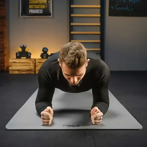 Коврик для йоги Trex Sport TX-019NGM NBR 1 см 190х80 сірий - фото 9