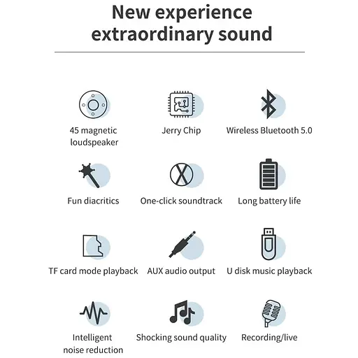 Караоке Микрофон-колонка DS810 Black - фото 4