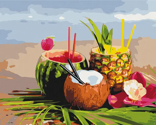 Картина за номерами на підрамнику Brushme Літні коктейлі