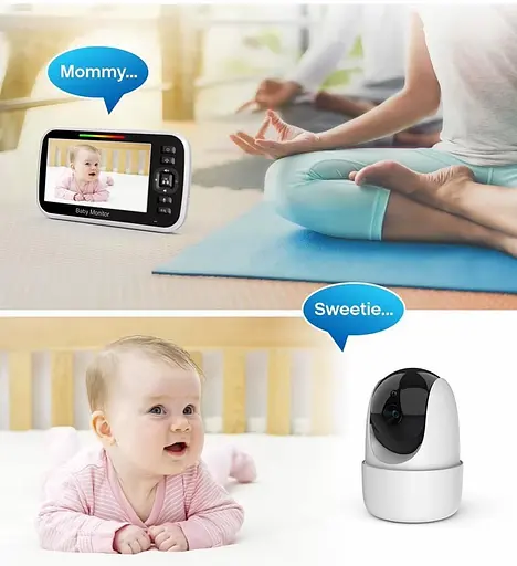 Видеоняня Baby Monitor SM651B двухсторонней связью, датчиком звука и ночным видением - фото 9