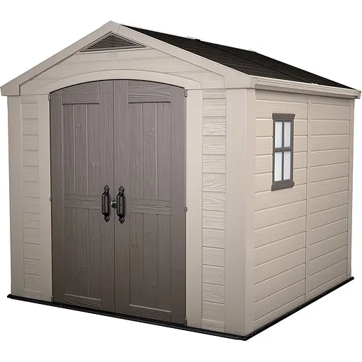 Садовый домик Keter Factor 8x8 пластиковый серо-коричневый