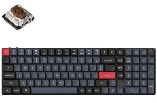 Клавіатура Keychron K17 Gateron MX 2.0 Brown EN/UKR RGB Black (K17P-B3-UA) - фото 1