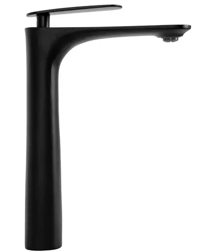 Смеситель для умывальника Rea Berg высокий black REA-B2039 Черный матовый - фото 4