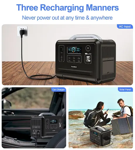 Зарядна станція портативна Choetech BS005 1200 Вт (960 Вт*годинник) - фото 6