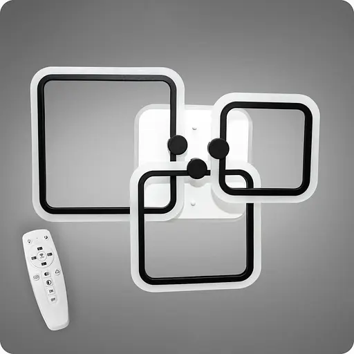 Люстра світлодіодна 517 Dlight 3color з пультом 65Вт Чорний (01801) - фото 2