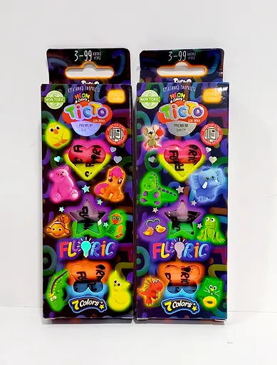 Набор теста для лепки "FLUORIC" 7шт TMD-FL-7U Danko Toys, в коробке Вид 1 - фото 2