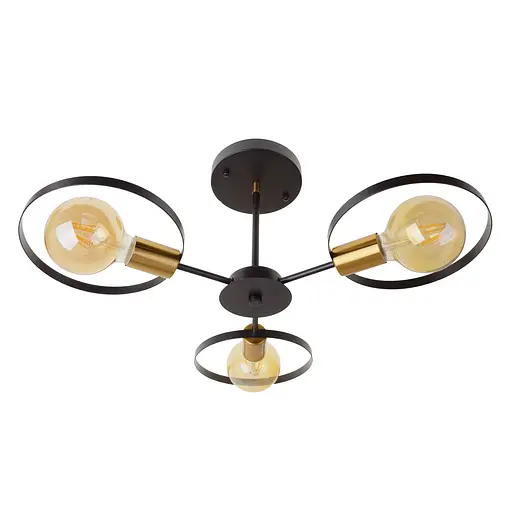 Люстра Brille лофт стельова в спальню Е27 60W BK (BL-789S/3)