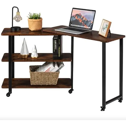 Стол L-образный Costway King вращающийся в стиле Loft - фото 2