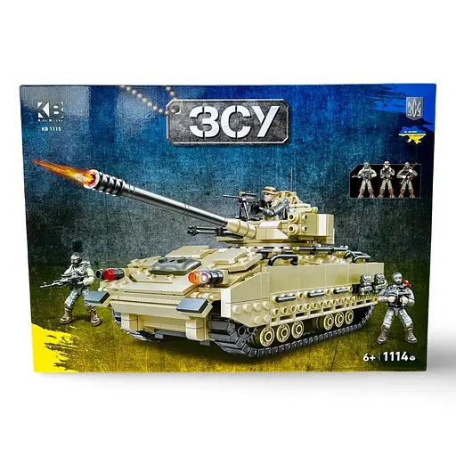 Військовий конструктор Limo Toy для хлопчиків Танк ЗСУ, 1114 деталі (KB 1115)