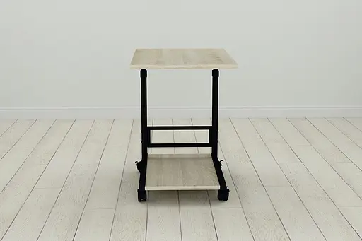 Стол приставной Ferrum-decor Френу 62x40x60 металл Черный ДСП Дуб Сонома 16мм (FRD-102508) - фото 5