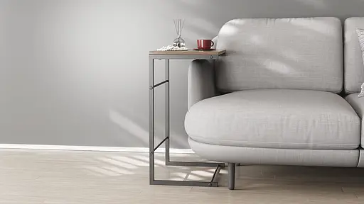 Столик Терри Ferrum-decor 650x440x330 Черный металл ДСП Дуб Сонома Трюфель 16 мм (FRD-104652) - фото 6