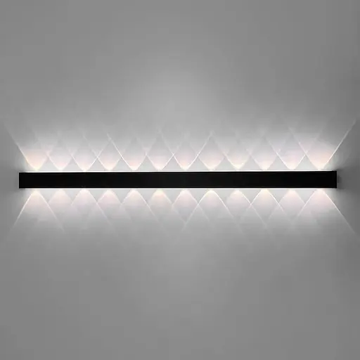 Бра Line F із ефектним світлом у чорному корпусі 115х6 см Арт. WB51/1166 BK - фото 1