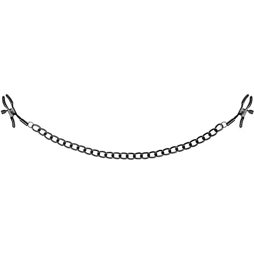 Затискачі для сосків Bedroom Fantasies Nipple Clamps With Chain - Black - фото 2