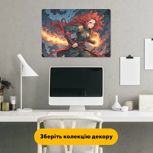 Пазл деревяний Аніме Вогняний Кулак, А1, Деревяна коробка 500+ елементів - фото 6