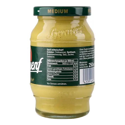 Гірчиця Lowensenf пряна середньої гостроти 250 мл - фото 2