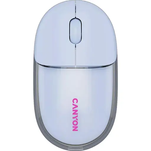 Миша Canyon OnClick 24 BT/ Wireless Transparent/Blue (CNS-CMSW24BL) - фото 1