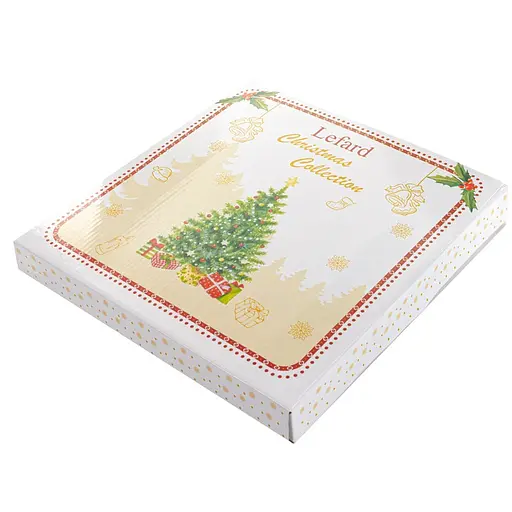 Тарілка підставна Lefard Christmas Delight, 28 см, білий з червоним (985-119) - фото 2