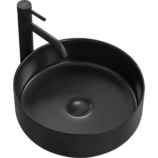 Умивальник Rea Sami black mat накладний чорний матовий REA-U1899, Чорний матовий - фото 1