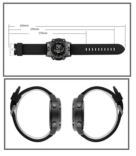 Мужские спортивные наручные часы Skmei 1762 водонепроницаемые (Черные) - фото 7