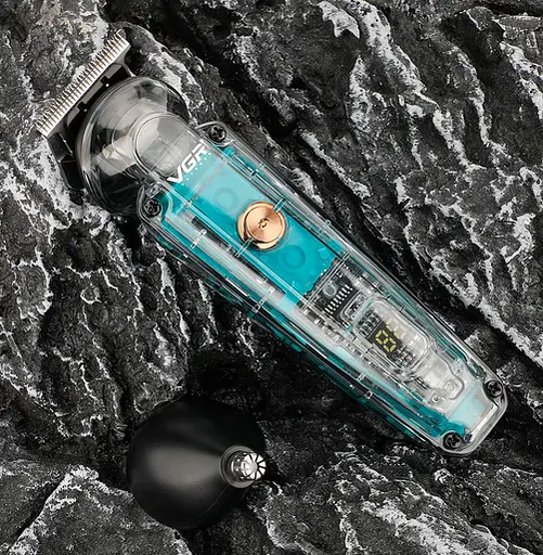 Триммер аккумуляторный VGR V-949 для бороды и носа IPX6 LCD (5 насадок) - фото 6