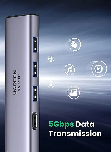 Хаб конвертер адаптер Ugreen CM511 (UGR-60383) преобразователь - фото 2