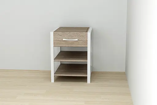 Тумба універсальна Ferrum-decor Вів'єн 1/2 50x41x40 білий ДСП Дуб Сонома Трюфель 16мм (FRD-104131)