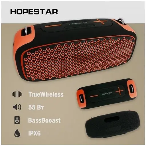 Портативна Bluetooth-колонка Hopestar A30 Orange - фото 2