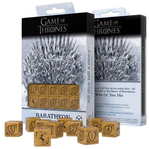 Набор кубиков Game of Thrones. Baratheon 10xD6 Dice Set (10 шт.) (GOT/00190166/2025/4/B) - фото 1