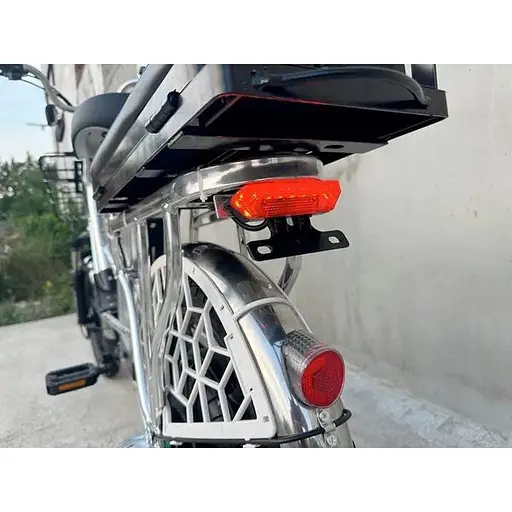 Электровелосипед Minako U18" 600W 48V 18Ah + сиденье/багажник серый - фото 7