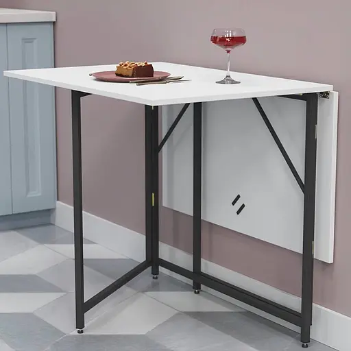 Стол трансформер книга Вуди Ferrum-decor 75x130x90 Черный металл ДСП (FRD-106752)