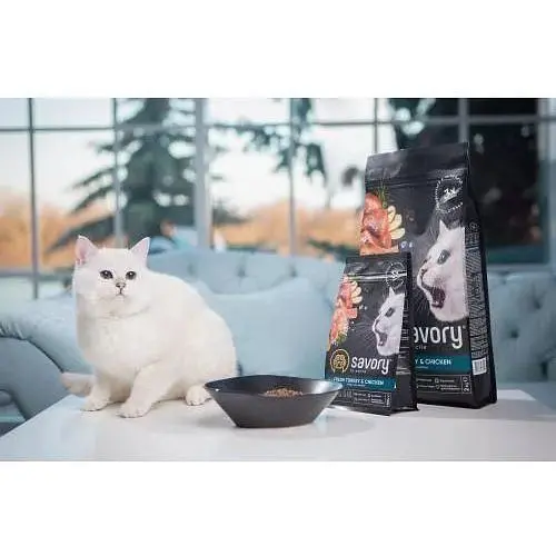 Сухой корм Savory для котят всех пород со свежей индейкой и курицей 2 кг - фото 5