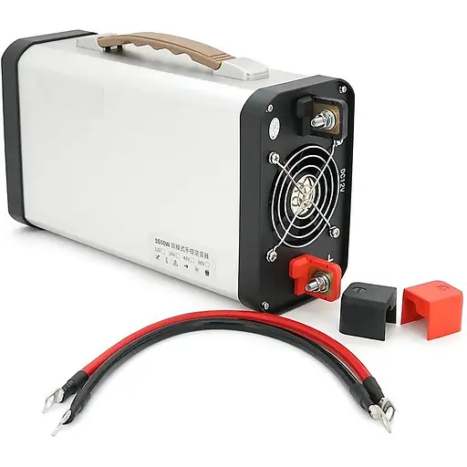 Инвертор напряжения Voltronic AEV5500W, 12/220V с аппроксимированной синусоидой, 2 универсальные розетки, 2xUSB (DC:5V/2.4A), клеммные провода, BOX - фото 4