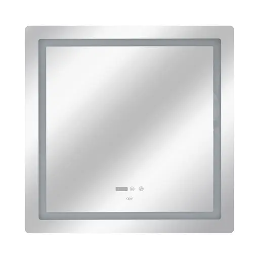 Дзеркало Qtap Mideya 800x800 з LED-підсвічуванням Touch, з антизапотіванням, з годинником, диммером яскравості QT2078NCF8080W - фото 3