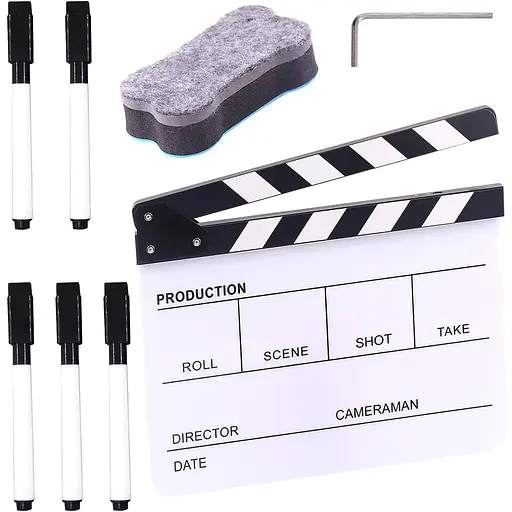 Набор Swpeet 8 шт. 10"x12" Акриловая доска Режиссеры и 8 шт. 10"x12" Черная акриловая Режиссеры Clapboard