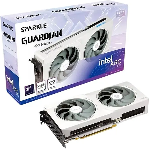 Відеокарта Sparkle Intel Arc B570 Guardian Luna OC Edition 10GB (SB570GW-10GOC) UA [148997]