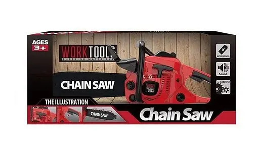 Бензопила OYG603 40см, рухомий ланцюг, звук, на батарейках, в коробці (6981399400371) - фото 1