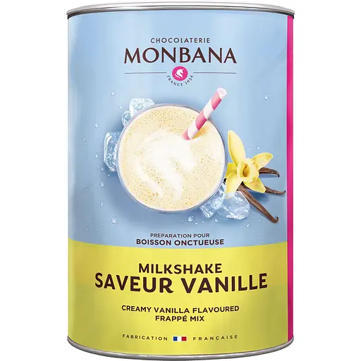 Суха суміш Monbana Vanilla Flavour Milkshake для приготування ванільного мілкшейку 1 кг 