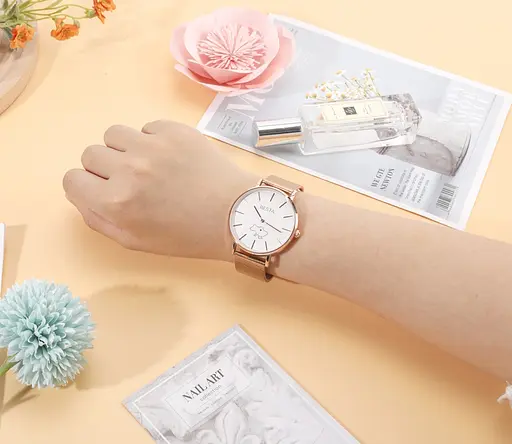 Наручний годинник жіночий Besta Love UA Rosegold Золотий (3143) - фото 7