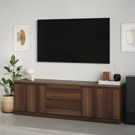 Тумба під телевізор MebelStar Нео 2Ш2Д 150x43x53 см Дуб бурштиновий (MBS-1259) - фото 1