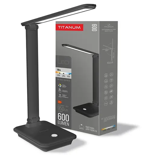 LED лампа настільна TITANUM TLTF-009B 10W 3000-6500K 220V - фото 1